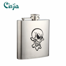 Hot Selling Silk Print Human Skeleton Series Hip Flask (XF-635)